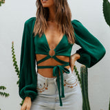 Make Your Mark Crop Top Green