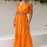 Let It Flow Crop Top Orange