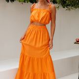 Let It Flow Crop Top Orange