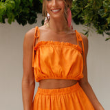 Let It Flow Crop Top Orange
