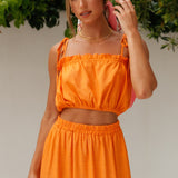 Let It Flow Crop Top Orange