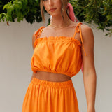 Let It Flow Crop Top Orange