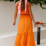 Let It Flow Crop Top Orange