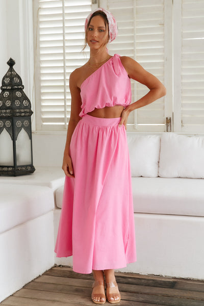 Carpe Diem Maxi Skirt Pink