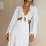 Cloudless Skies Crop Top White