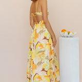 Through The Gardens Maxi Dress Yellow