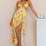 Through The Gardens Maxi Dress Yellow