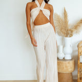 Lucky Strike Crop Top Champagne
