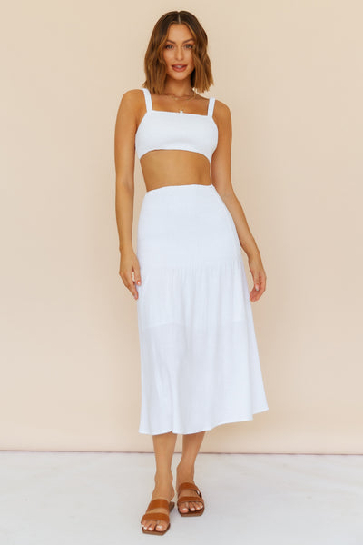 Prosecco Summers Maxi Skirt White