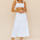 Prosecco Summers Maxi Skirt White