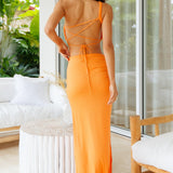 Sweet Liquorice Maxi Skirt Orange