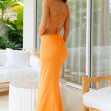Sweet Liquorice Maxi Skirt Orange