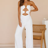 RUNAWAY THE LABEL Etta Jumpsuit White