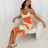 Head Start Midi Dress Orange