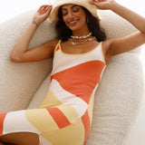 Head Start Midi Dress Orange