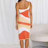 Head Start Midi Dress Orange