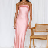 Gleam In Gold Maxi Dress Pink