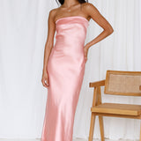Gleam In Gold Maxi Dress Pink