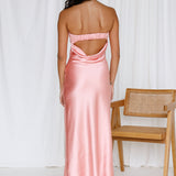 Gleam In Gold Maxi Dress Pink
