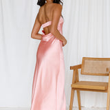 Gleam In Gold Maxi Dress Pink