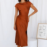 One Last Song Maxi Dress Brown