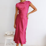 One Last Song Maxi Dress Fuchsia
