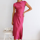 One Last Song Maxi Dress Fuchsia