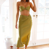 Star In The Night Maxi Skirt Green