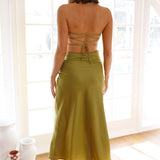 Star In The Night Maxi Skirt Green