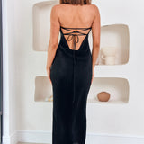 Thinking Of Dusk Maxi Dress Black