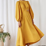 Up All Night Maxi Dress Mustard