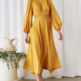 Up All Night Maxi Dress Mustard