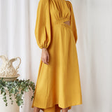 Up All Night Maxi Dress Mustard
