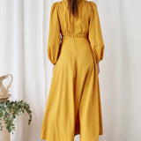 Up All Night Maxi Dress Mustard