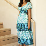 Baby Blooms Maxi Dress Green