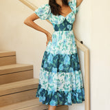 Baby Blooms Maxi Dress Green