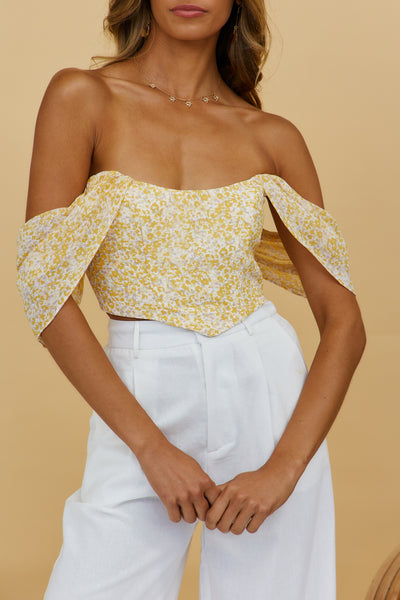 Dawn Of Day Crop Top Yellow