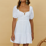 Cherry Wine Dress White