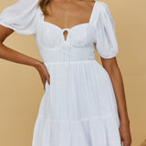 Cherry Wine Dress White