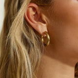 18K Gold Plated Always With You Earrings Gold