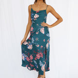 Round The World Maxi Dress Forest Green