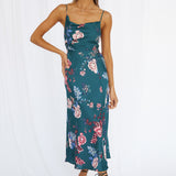 Round The World Maxi Dress Forest Green