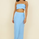 The Right Place Maxi Skirt Blue