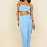 The Right Place Maxi Skirt Blue