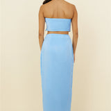 The Right Place Maxi Skirt Blue