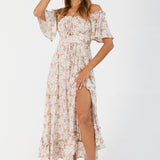 Running Heart Maxi Dress Mocha