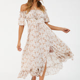 Running Heart Maxi Dress Mocha