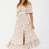 Running Heart Maxi Dress Mocha
