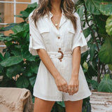 Road To Rome Playsuit White