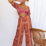 Eyes Like The Earth Crop Top Rose